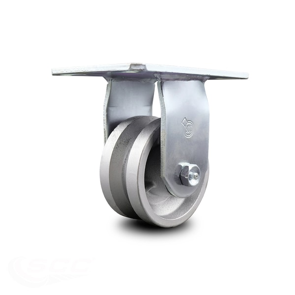 4 Inch Heavy Duty Top Plate V Groove Semi Steel Rigid Caster with Ball Bearing